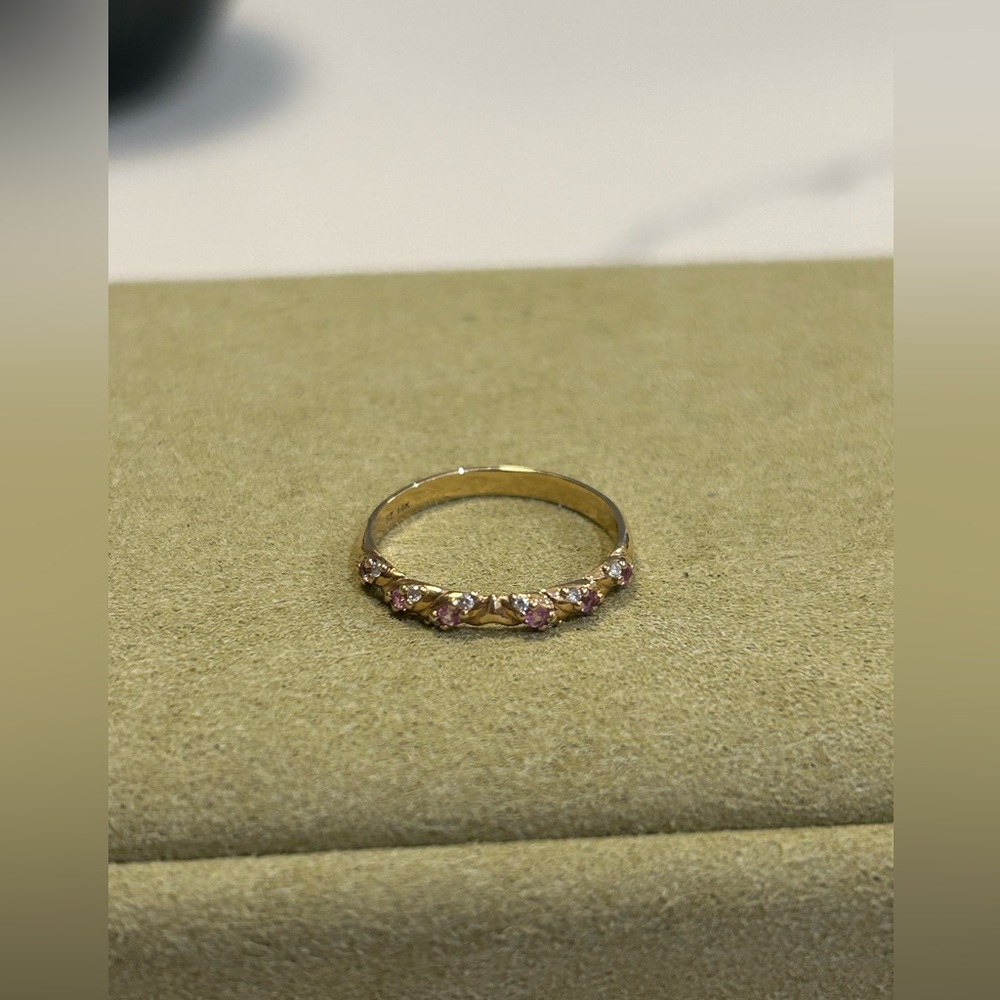 Sofia Zakia Saturn’s Garland Ring, Rose Gold, Size 5 - Picture 3 of 10